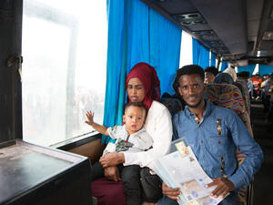Libya. UNHCR evacuation of refugees from Libya to Italy