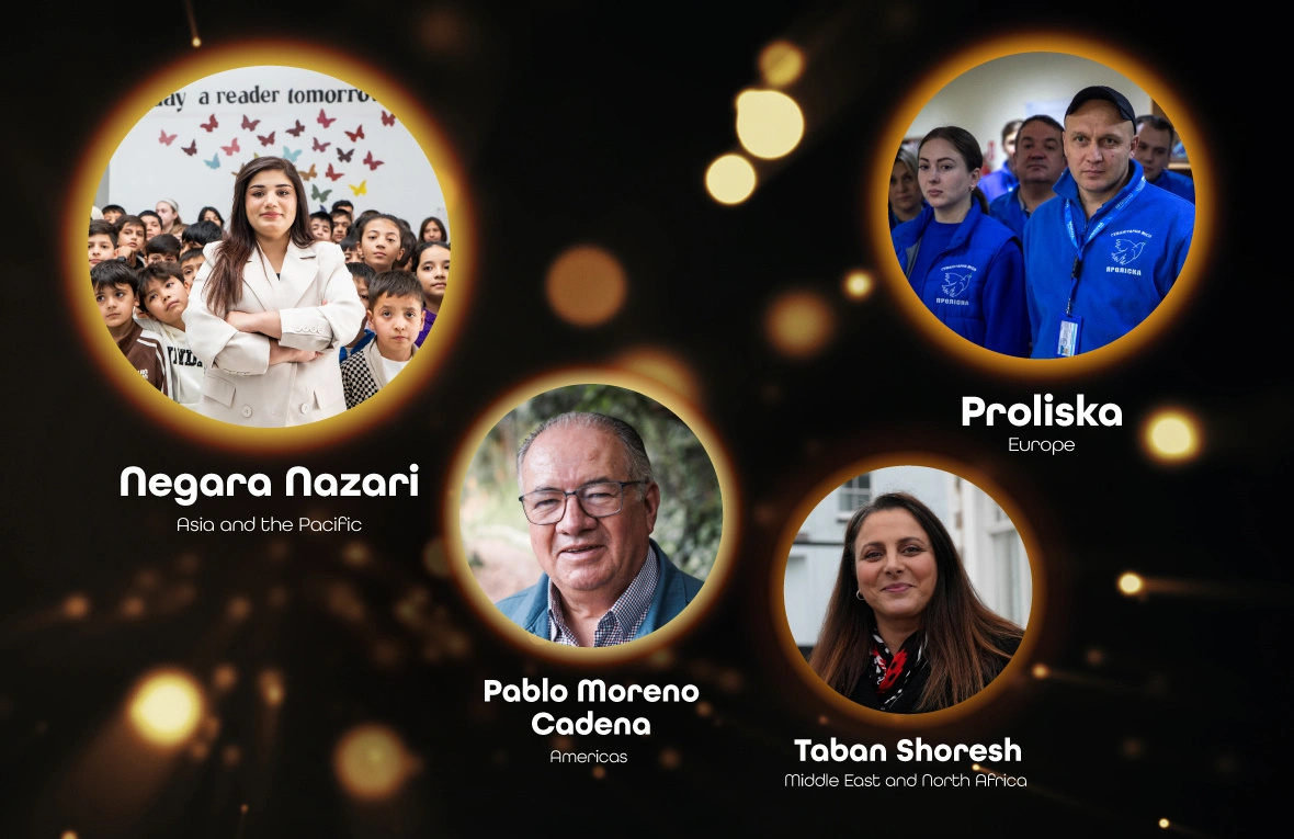 The 2025 UNHCR Nansen Refugee Award regional winners.