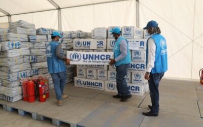 联合国难民署运送500顶帐篷和数千件救济物资 支持巴基斯坦的地震受灾家庭