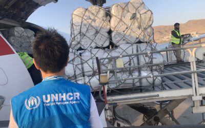 联合国难民署开始向喀布尔空运援助物资