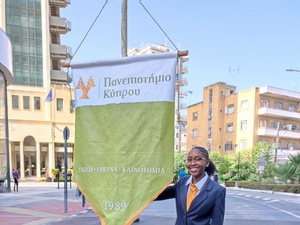 Soulla, 24, the daughter of refugees from Guinea and Sierra Leone, is studying to help build a more inclusive Cyprus