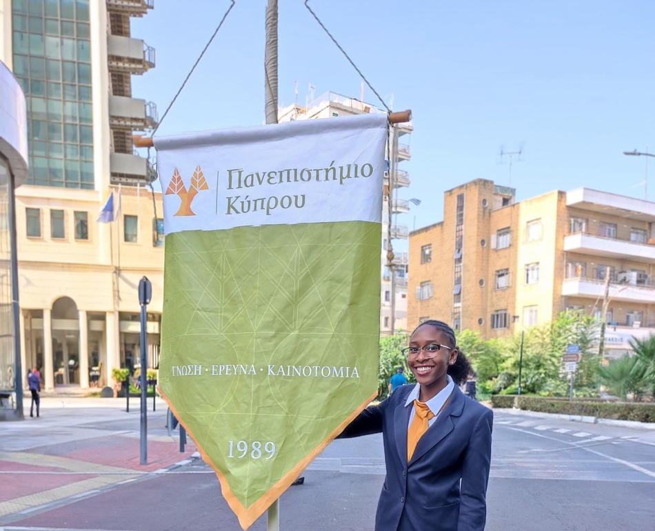 Soulla, 24, the daughter of refugees from Guinea and Sierra Leone, is studying to help build a more inclusive Cyprus