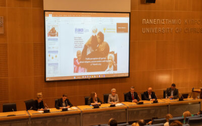UNHCR opinion survey presented at a public event about refugee inclusion