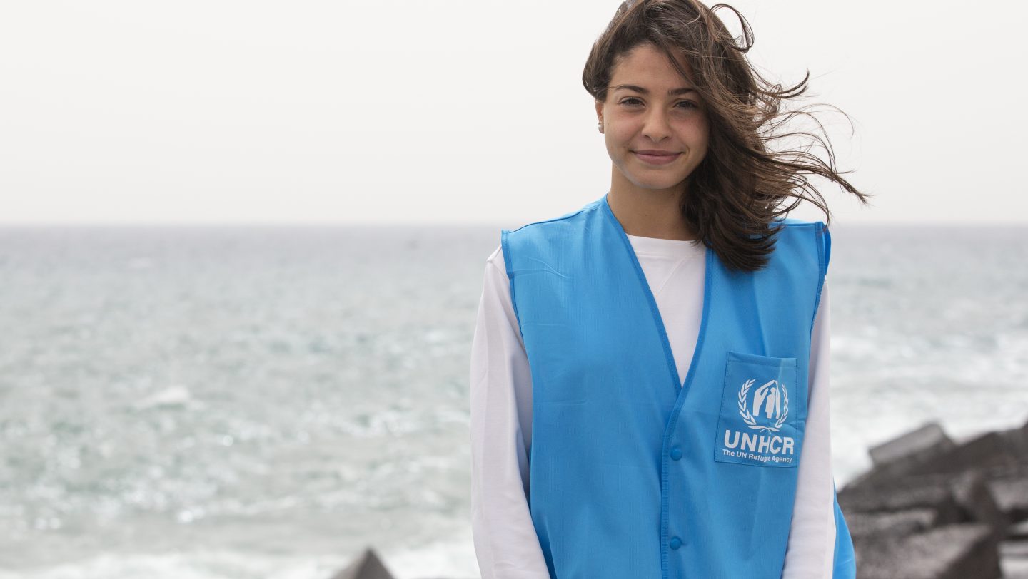 Italy. UNHCR Goodwill Ambassador Yusra Mardini travels with UNHCR, the UN Refugee Agency, to Sicily Italy
