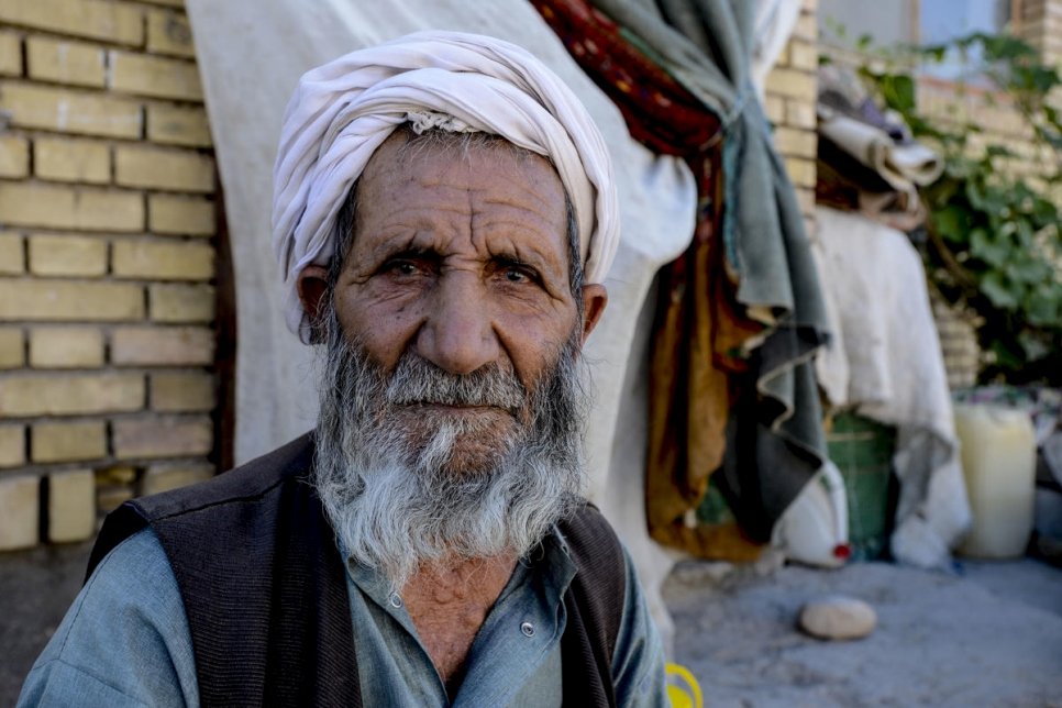Älterer afghanischer Flüchtling im Iran