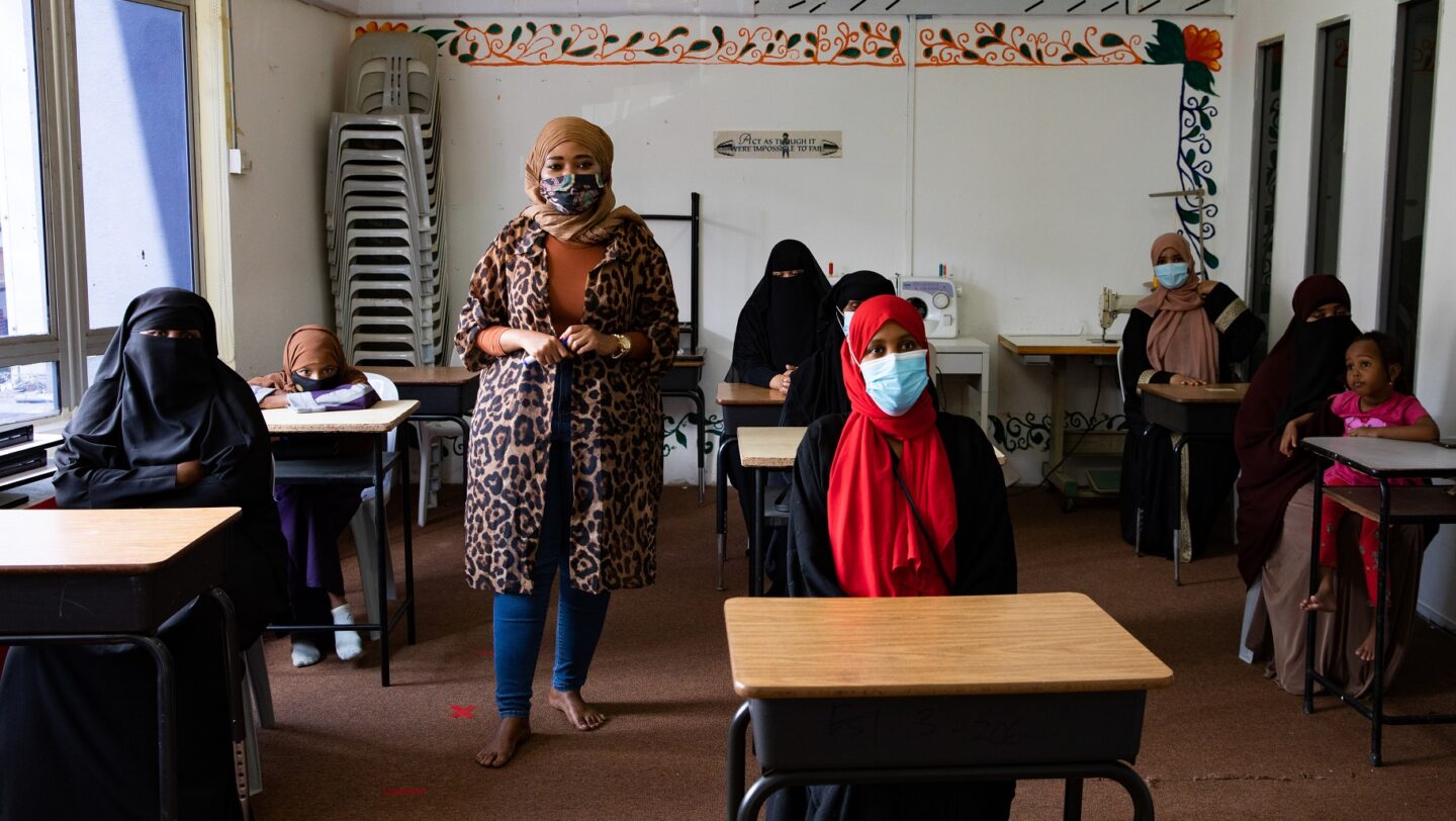 Malaysia. Somali refugee women attend English classes in Kuala Lumpur