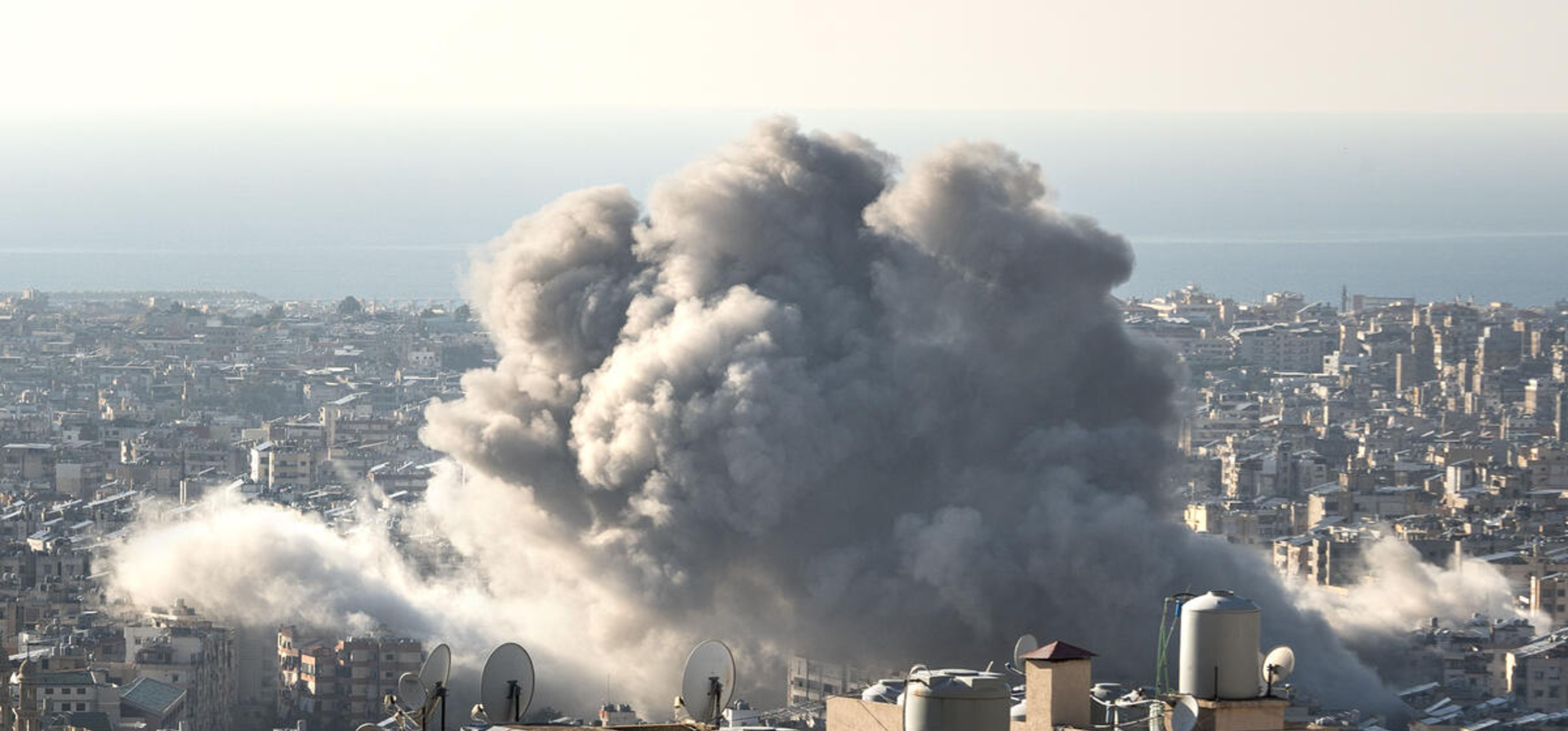 Lebanon. Israeli missile strike hits Haret Hreik suburb in Beirut