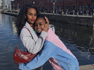Lucia and her daughter in Finland