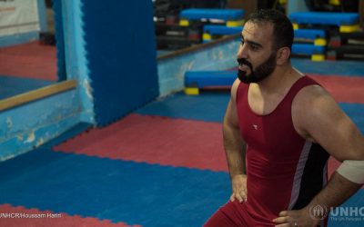 Syrian wrestling star grapples with new challenge in Egypt