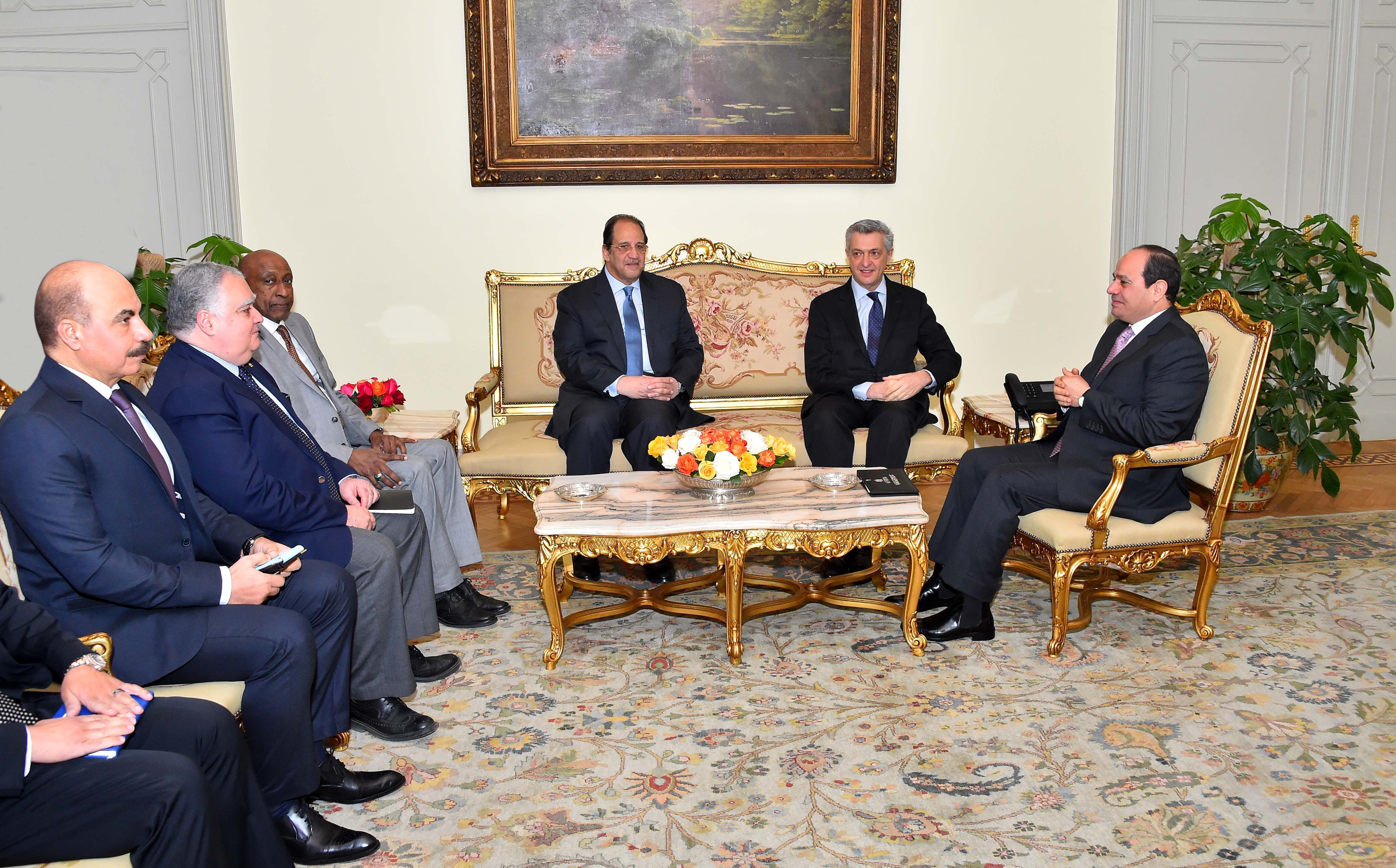 Un Refugee Chief Meets Egypt President And Secretary General Of