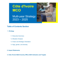 Côte d'Ivoire Multi-Country Office – Strategy 2023-2025