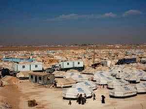 Jordan. Vulnerable to cold in Za'atari refugee camp