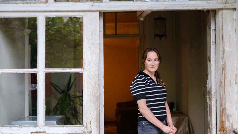 Alvina Avanesyan, 34, a refugee from Karabakh, nowadays lives in Karahunj village in Syunik province, works at a local company producing mineral water and takes care for her younger brother who has acute disability.