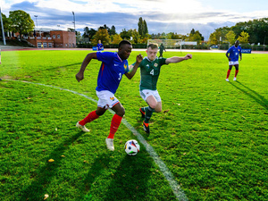 France playing against Northern Ireland at the Unity EURO Cup in Nyon, Switzerland. During the tournament, 16 teams competed in a total of 33 matches to take home the coveted Unity EURO Cup trophy. 