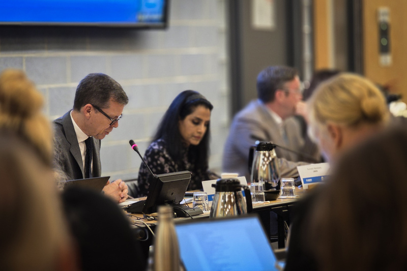 Panelists make remarks during the opening of the NGO Consultations 