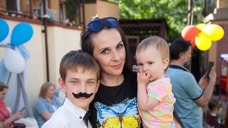 Photo of a family from Ukraine