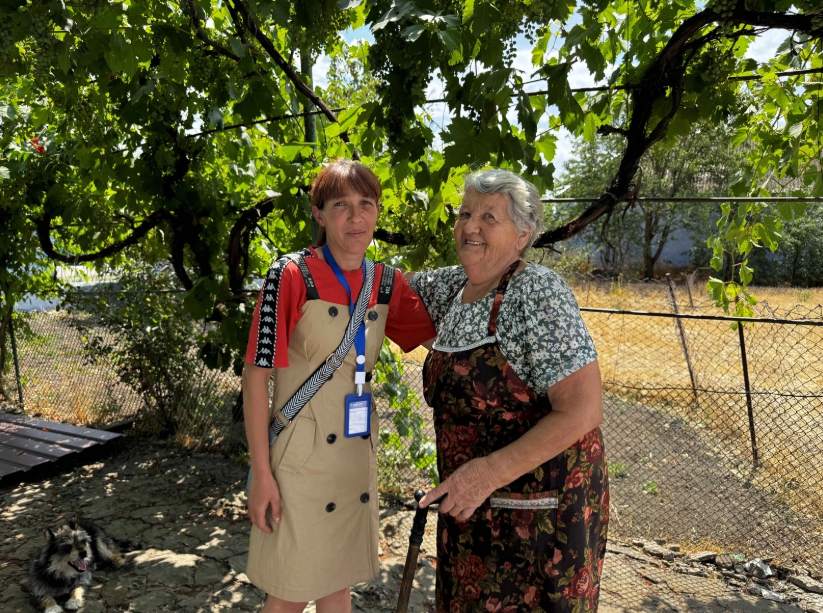 Woman with the social facilitator