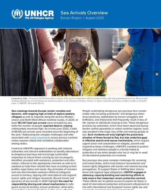 Cover of Sea Arrivals Report