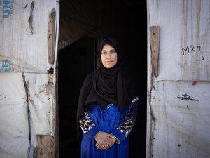 Lebanon. Syrian refugees living in Saadnayel camp consider returning home