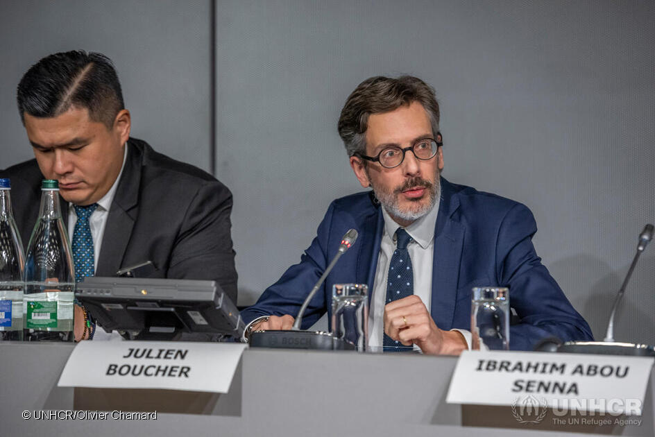 Julien Boucher at the High-Level Event ‘Access to Protection: Asylum Systems, Legal Assistance, and Human Rights’, one of a series of discussions at the Global Refugee Forum 2023