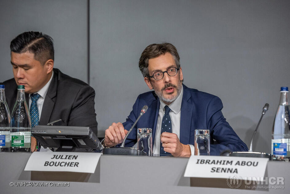 Julien Boucher at the High-Level Event ‘Access to Protection: Asylum Systems, Legal Assistance, and Human Rights’, one of a series of discussions at the Global Refugee Forum 2023