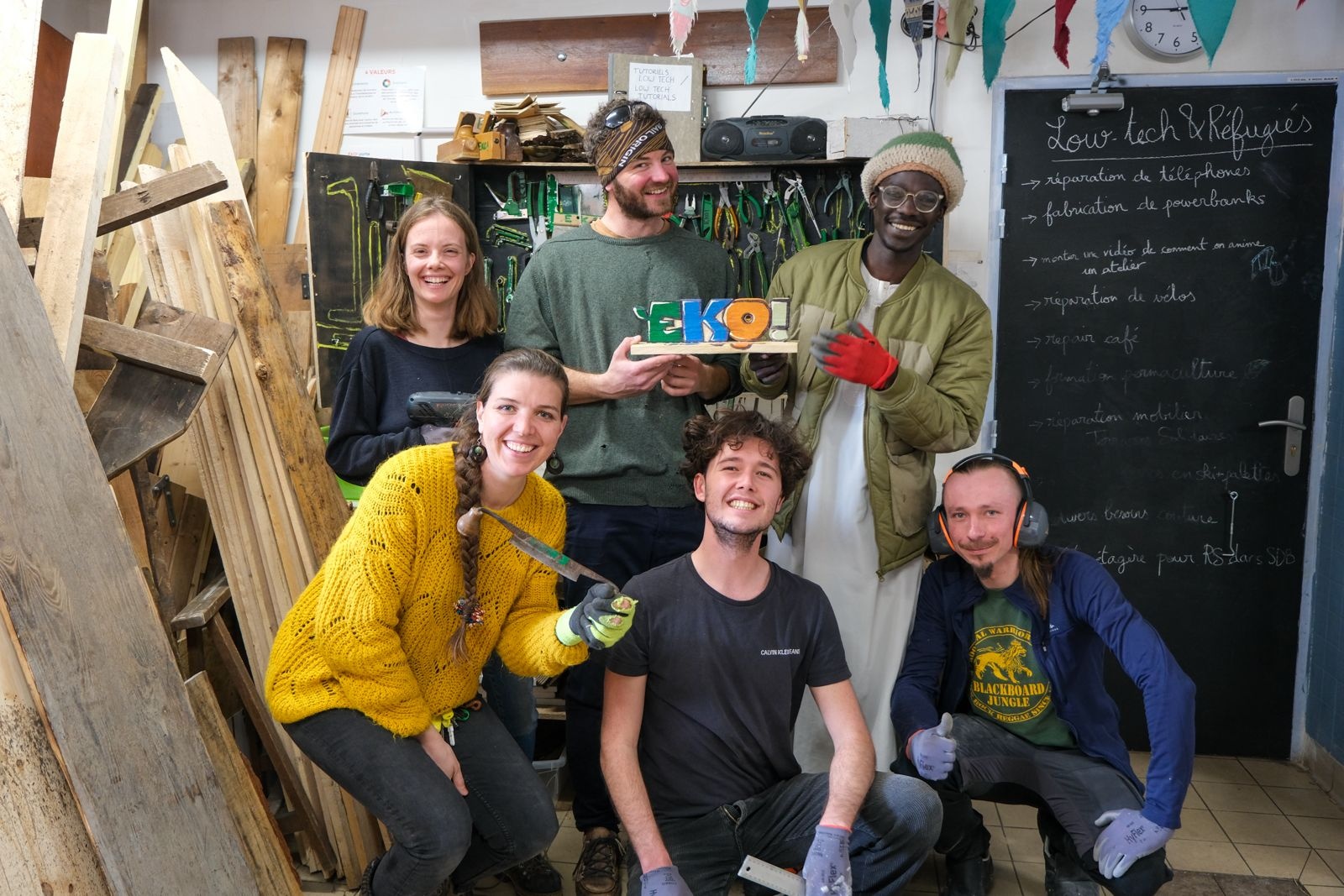 Membres de l'association Eko! à Briançon qui promeut la solidarité internationale et le développement durable