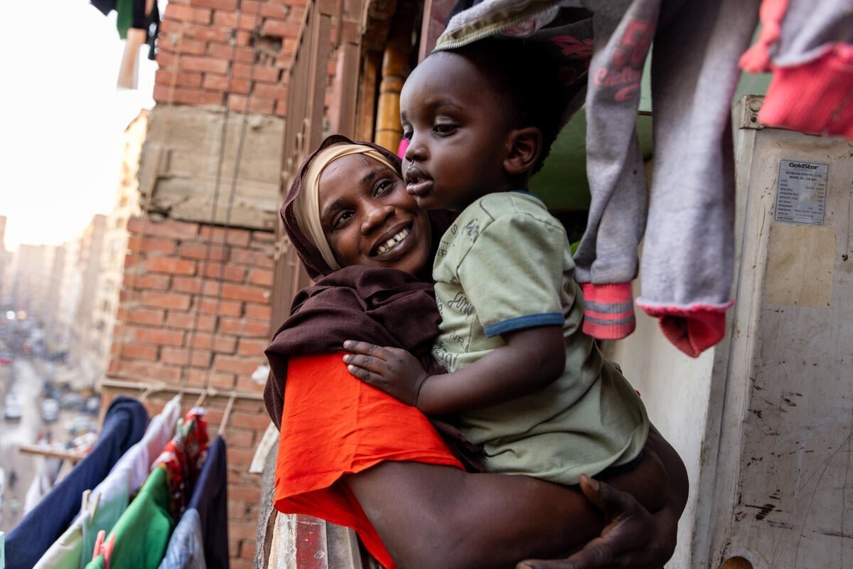 Egypt. Nawal, a Sudanese refugee living in Egypt