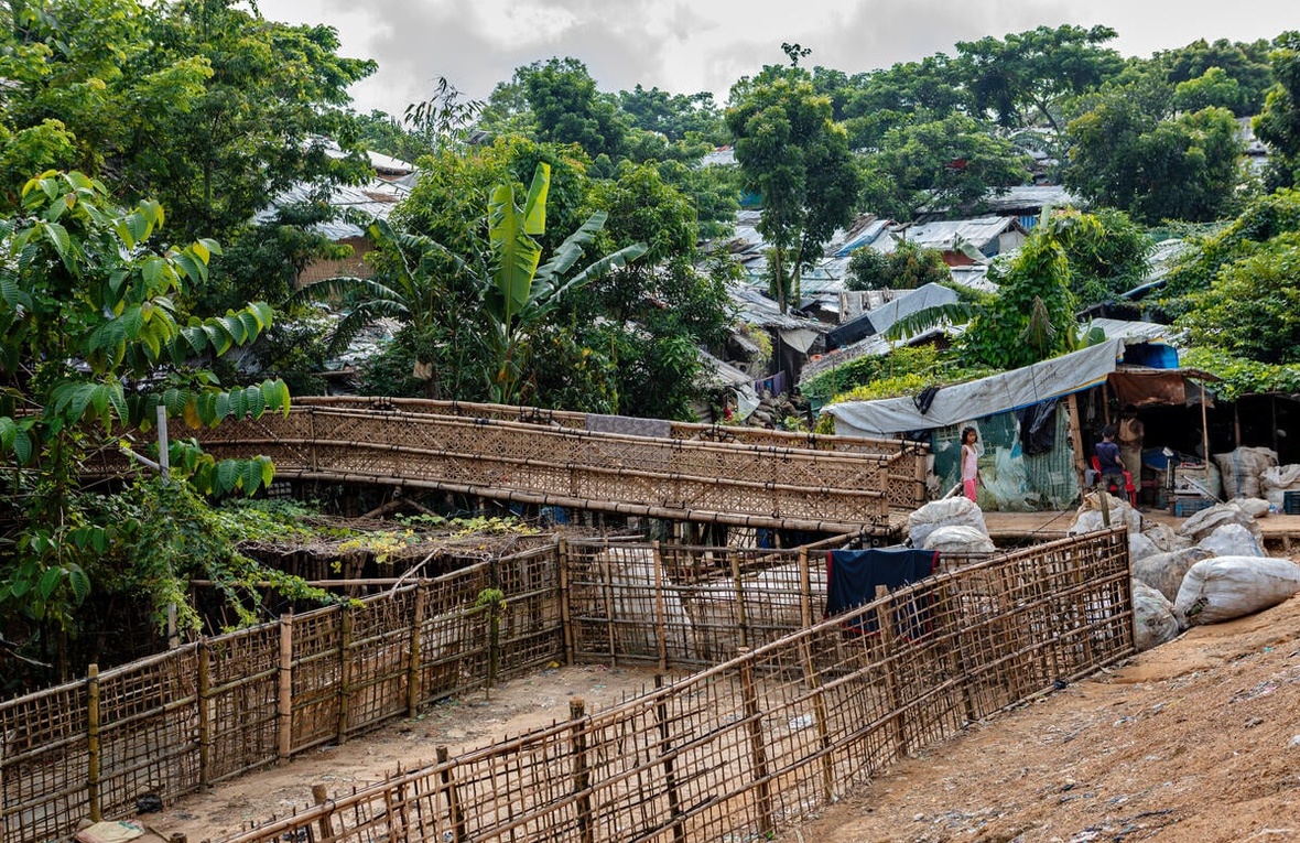 Vue du camp de réfugiés de Kutupalong à Cox's Bazar, où vivent la majorité des réfugiés rohingyas au Bangladesh.