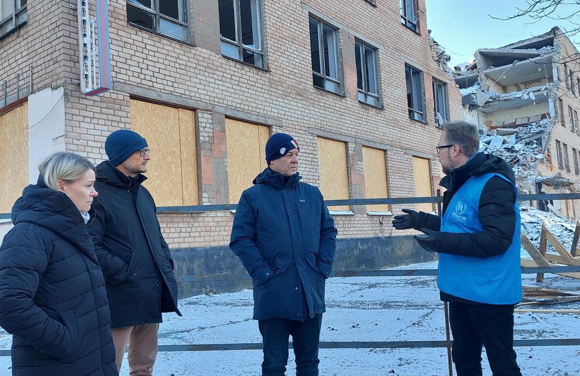 Le Directeur régional du HCR pour l’Europe, Philippe Leclerc, visite la ville de Kryvyï Rih, dans le centre de l’Ukraine.