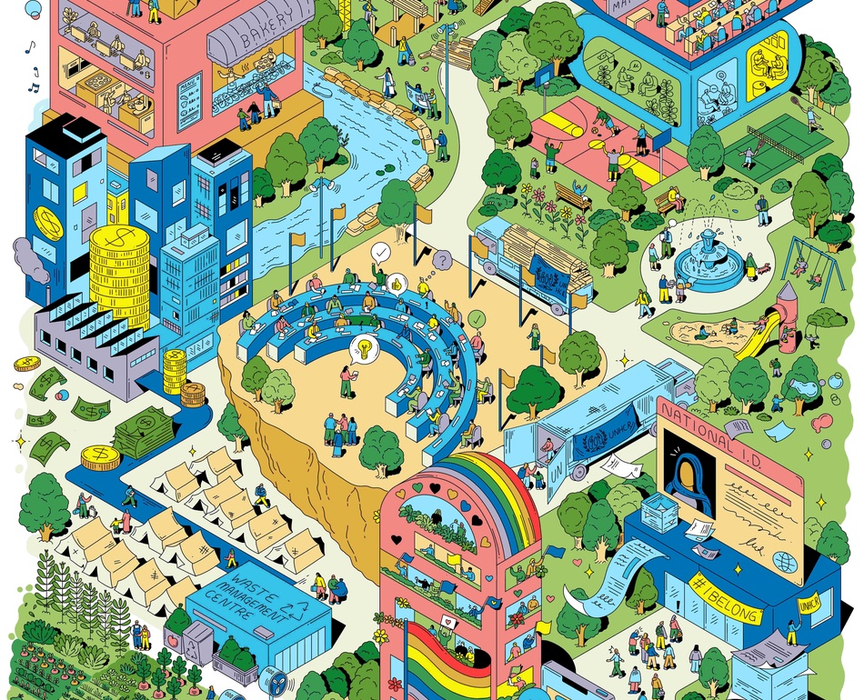 Illustration de la "cité de l'espoir".