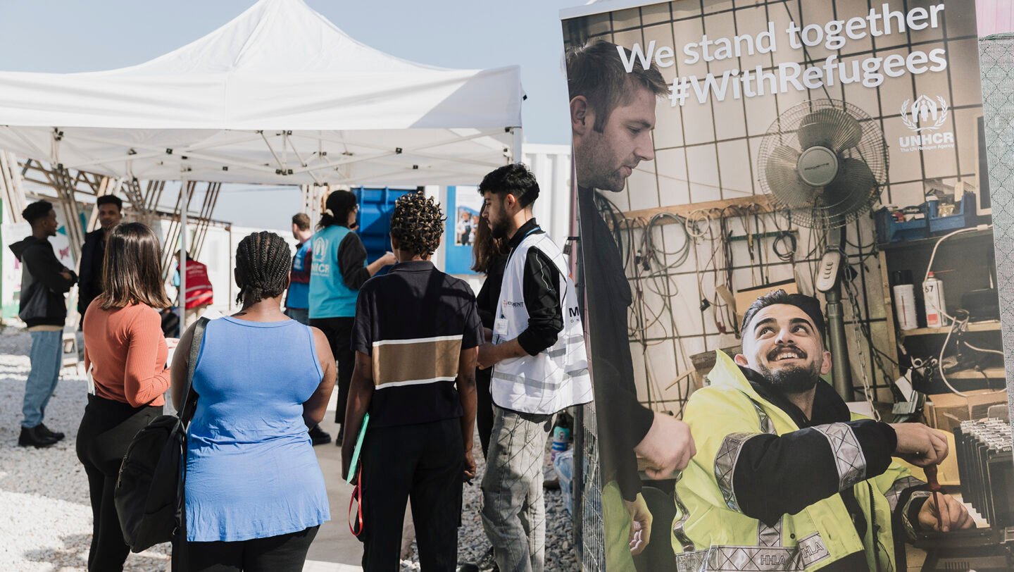 Greece. Refugees connect with employers during Job Fair in Lesbos