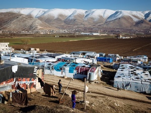 Lebanon. Syrian refugees in the Bekaa Valley