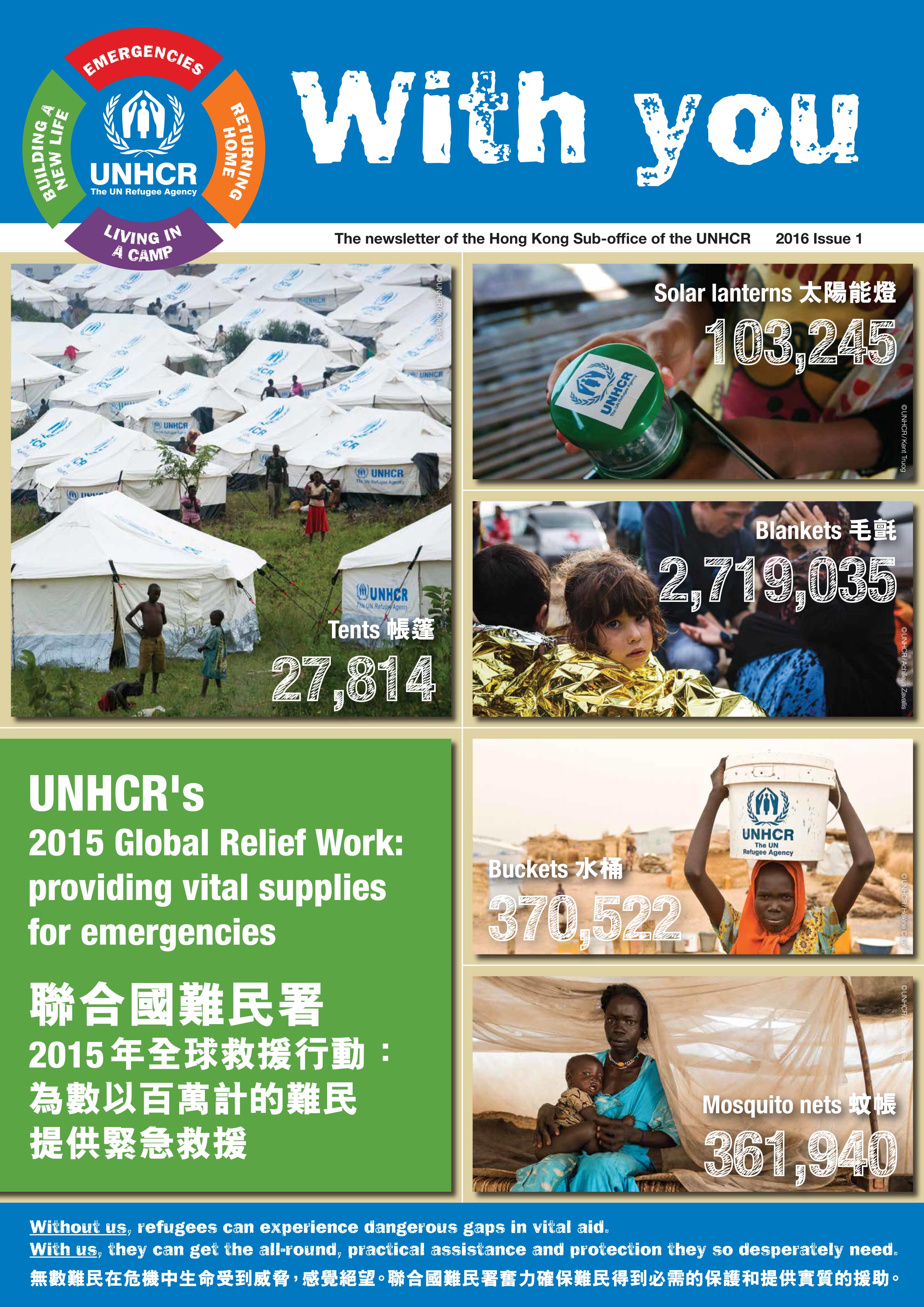 UNHCR's 2015 Global Relief Work: Providing vital supplies for emergencies
