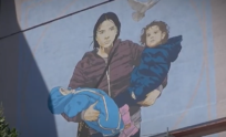 Új UNHCR-tűzfalfestmény készült Budapesten a Menekültek Világnapjára