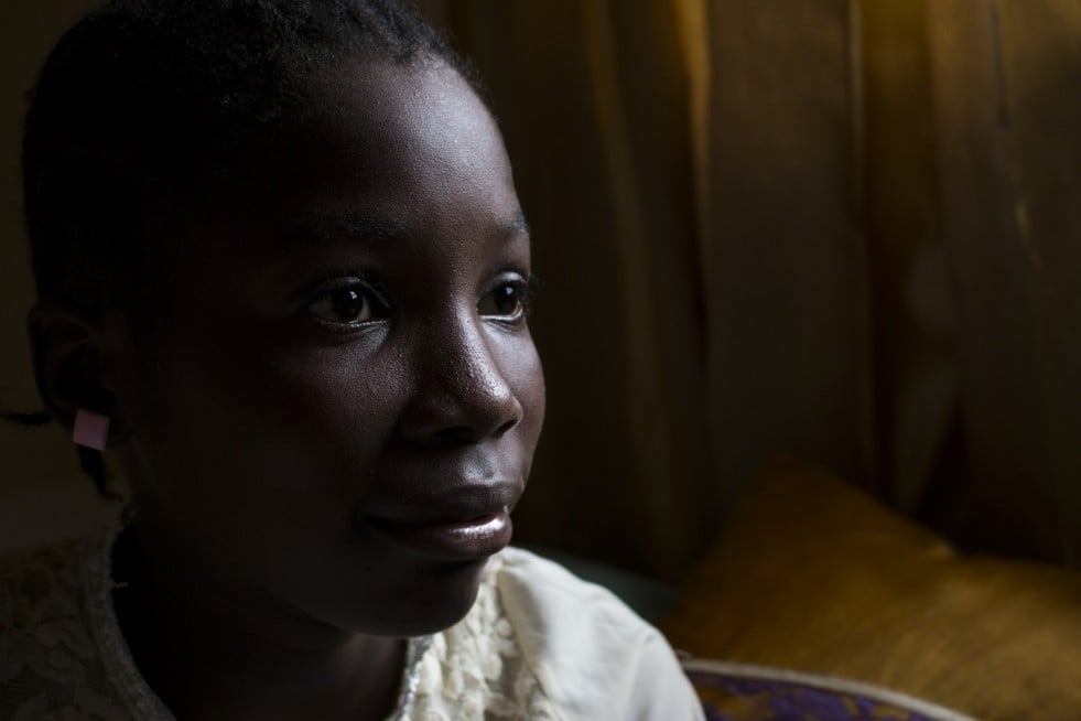 Stella Theddus, a young stateless woman from Liberia.