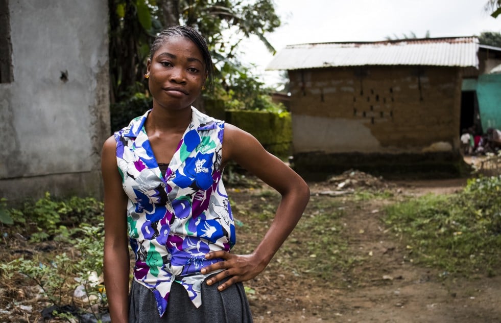 Emelda a young stateless woman from Liberia.