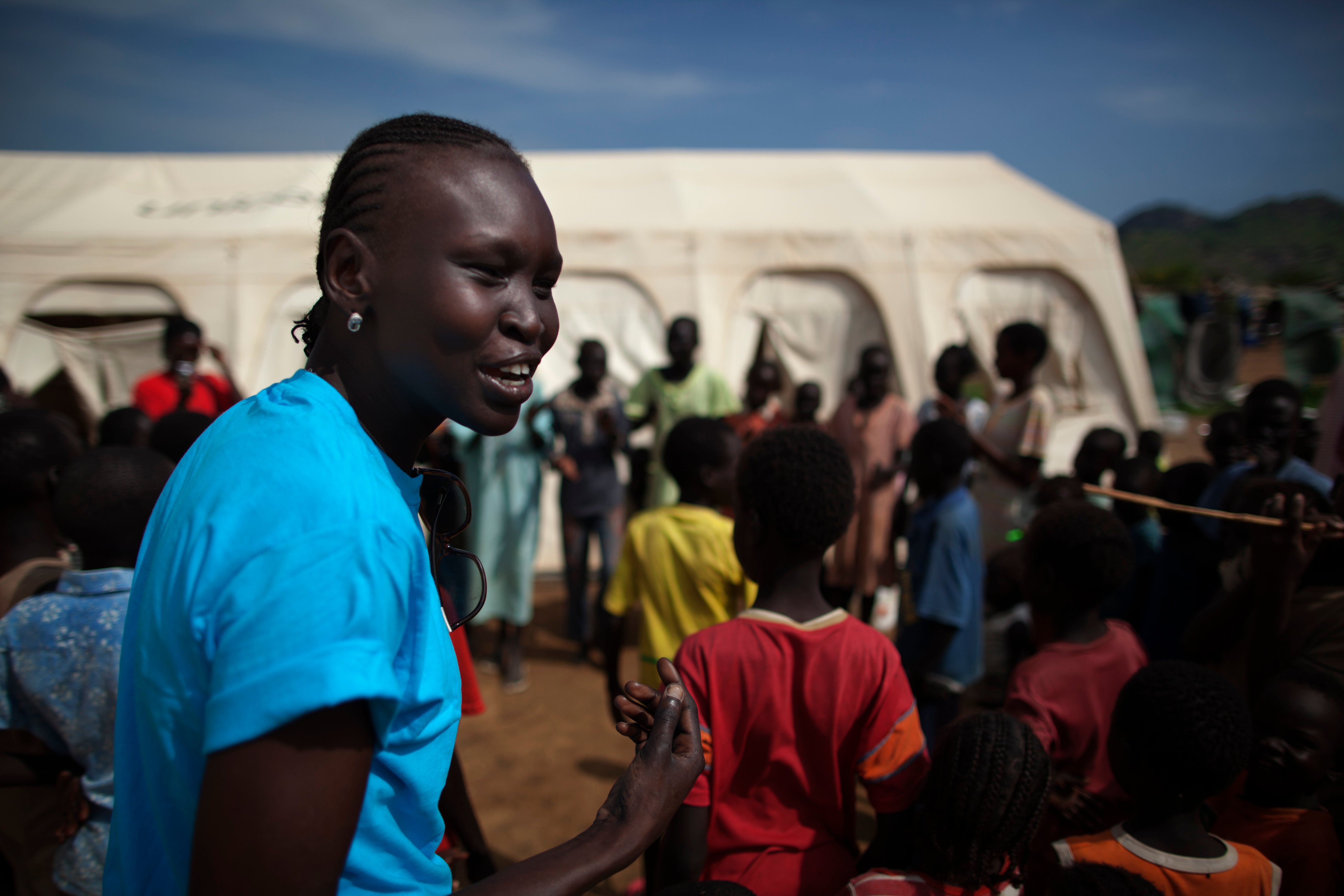 South Sudan. Alek Wek's visit.