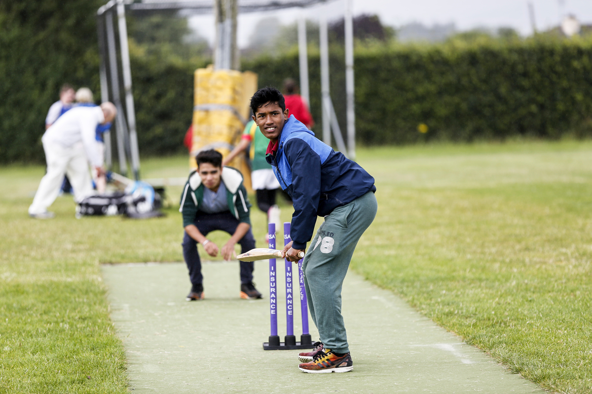 Ireland. Cricket pratice at Carlow Cricket Club