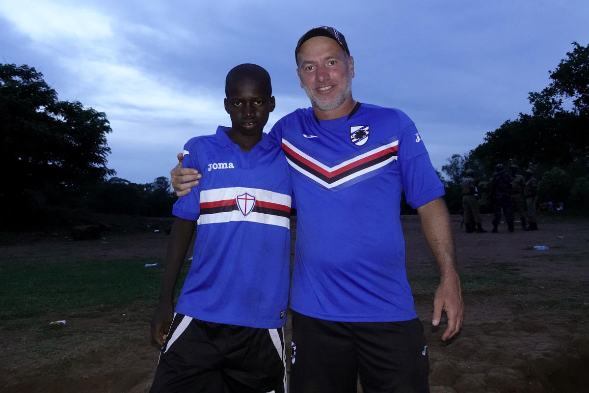 Uganda.  Three days football training for refugees and host community in West Nile with the Sampdoria Camp coaches.