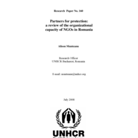 Partners for protection: a review of the organizational capacity of NGOs in Romania, Alison Munteanu