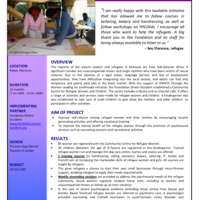 Morocco: Community Centre for Refugee Women and Children: Success Story, A UNHCR Livelihoods Project