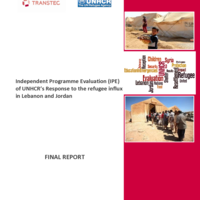 Independent Programme Evaluation (IPE) of UNHCR's response to the refugee influx in Lebanon and Jordan. Final Report