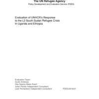 Evaluation of UNHCR's Response to the L3 South Sudan Refugee Crisis in Uganda and Ethiopia