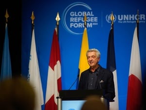 UN High Commissioner for Refugees during the closing of the Global Refugee Forum 
