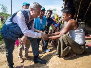Bangladesh. UN High Commissioner for Refugees visits Rohingya camps