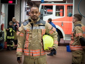 Germany. Somali asylum-seeker joins local fire brigade