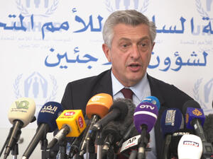 Lebanon. Press conference with UN High Commissioner for Refugees Filippo Grandi in Beirut, Lebanon on Friday 31 August 2018