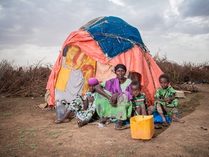 Somalia. Families affected by the ongoing drought