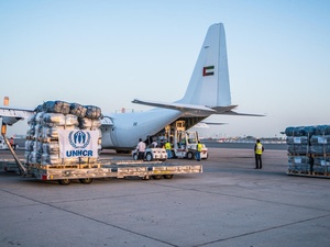 United Arab Emirates. Airlift of emergency humanitarian relief for Mediterranean sea arrivals in Greece.