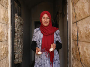 Lebanon. Midia Said Sido, Syrian from Aleppo living in Southern Lebanon